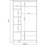 Inci garderobe 105 x 50 x 182 cm - Hvit