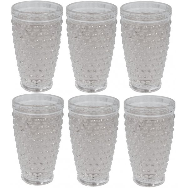 Boble drikkeglass (klarglass) 400ml - 6-pakning