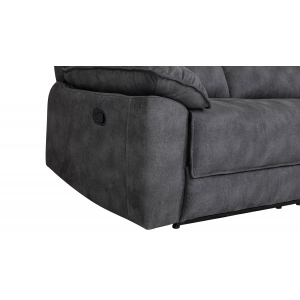 2-seters lenestolsofa ekstra bred i grått - 197 cm 2-seters lenestolsofa ekstra bred i grått - 197 cm