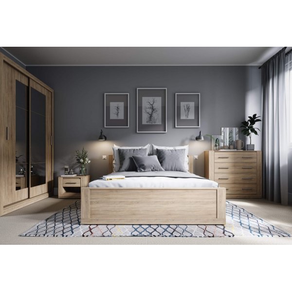 Einar seng 160 x 200 cm - San Remo eik