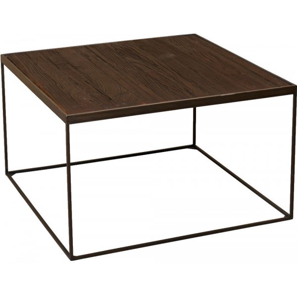 Flakeberg sofabord 80 x 80 cm - Rustikk alm