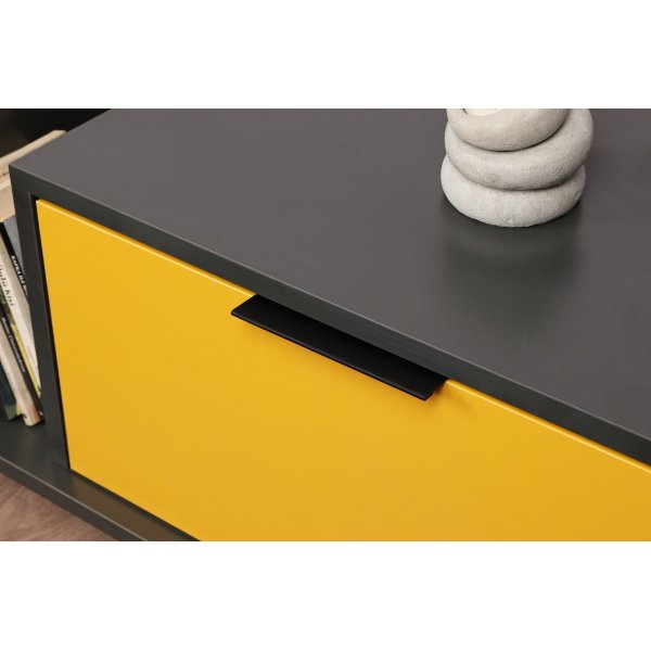 Ibiza mediebenk - Gul/antrasitt