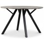 Spisegruppe Smokey rundt spisebord 120 cm inkl 4 Berit spisestol - Grfarget eik/svart