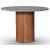 Decibel rundt spisebord Ø110 cm - Valnøtt / Grå marmor