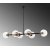 Fasettert taklampe 10495 - Sort/antikk