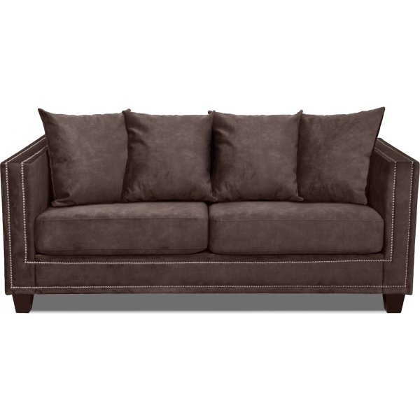 Temple Double Deco 2-seters sofa - Vintage brune / slv nagler