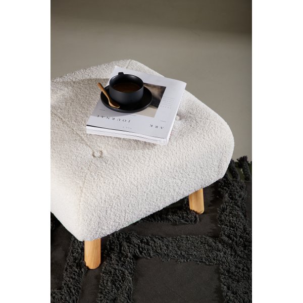 Salina puff - Hvit teddy