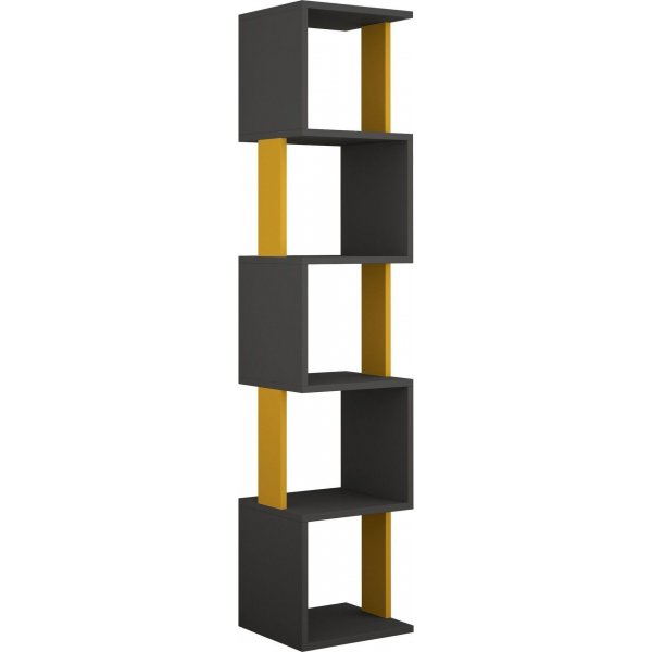 Piri bokhylle - Antrasitt/sennepsgul Piri bokhylle - Antrasitt/sennepsgul