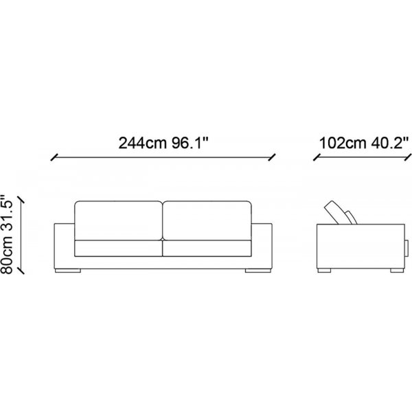 Neplus 3-seters sofa - Brun Neplus 3-seters sofa - Brun
