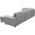 Solna XL U-sofa med oppbevaring 367 cm - Lys gr + Mbelpleiesett for tekstiler
