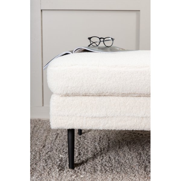 Savanna sittepuff - Hvit teddy Savanna sittepuff - Hvit teddy