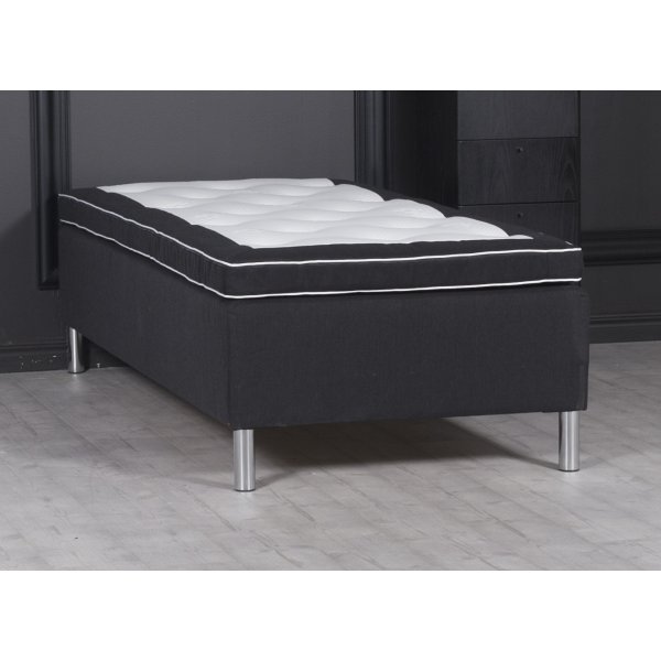 Slide rammeseng / enkeltseng 90 cm Pocket - Sort