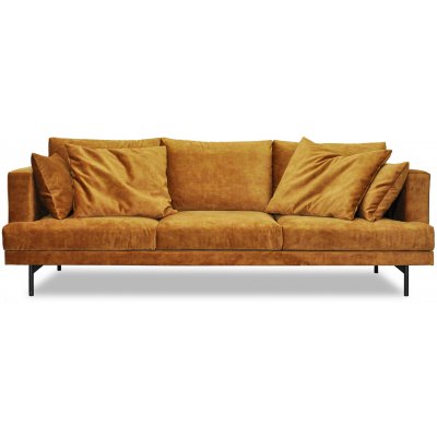 Smilla 3-seters sofa - Gyldenbrun fløyel