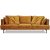 Smilla 3-seters sofa - Gyldenbrun fløyel