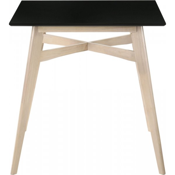 Barbord med 4 barkrakker - Hvitvasket/svart