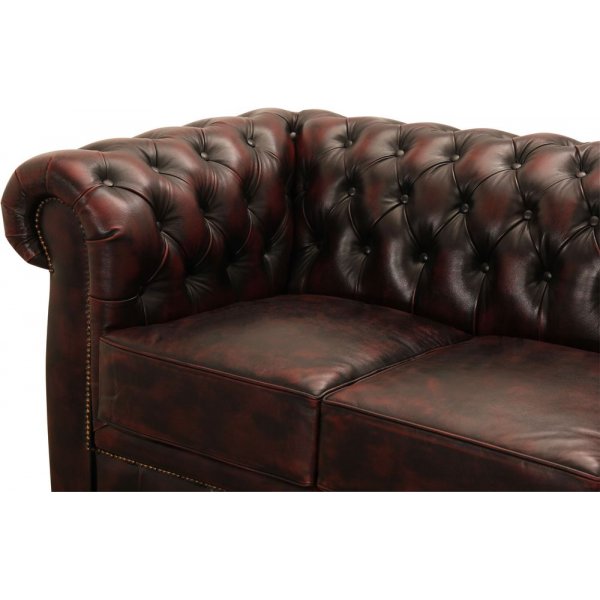 Dublin 3-seter sofa - Okseblod skinn Dublin 3-seter sofa - Okseblod skinn
