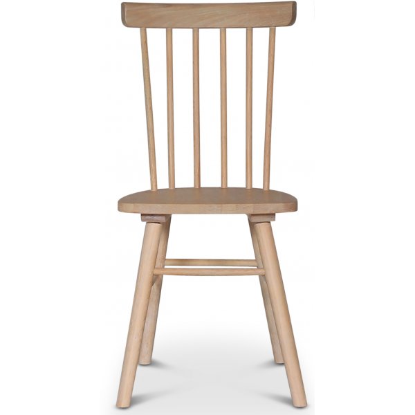Nova spisegruppe, uttrekkbart spisebord Ø130-170 cm inkl. 4 stk. hvitoljede Orust pinnestoler - Svartbeiset eik Nova spisegruppe, uttrekkbart spisebord Ø130-170 cm inkl. 4 stk. hvitoljede Orust pinnestoler - Svartbeiset eik