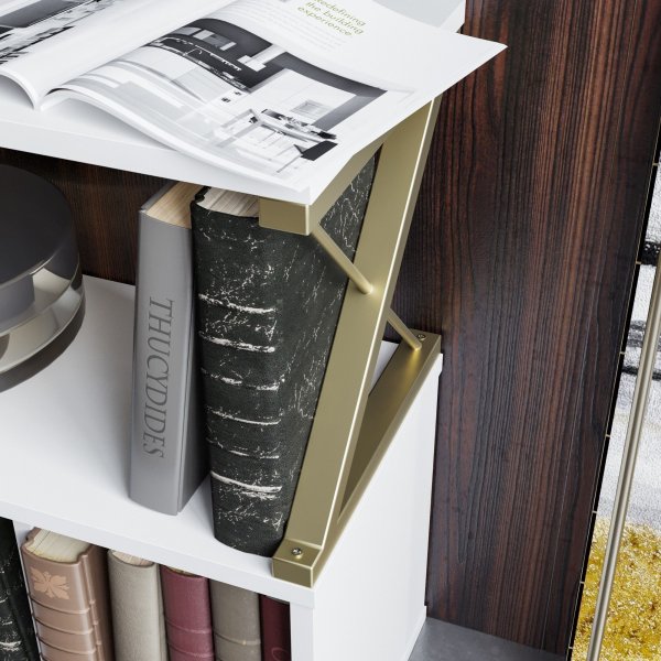 Termas mediebenk - Gull/hvit