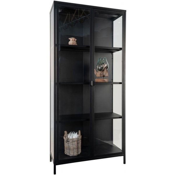 Brisbane Vitrineskap - Svart/Glass