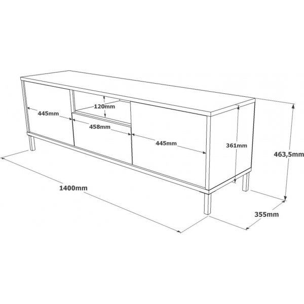 Luvio mediebenk 2 - Sølv/svart Luvio mediebenk 2 - Sølv/svart