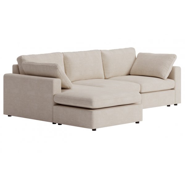Moby beige divansofa 296 cm - sofa med vendbar divan