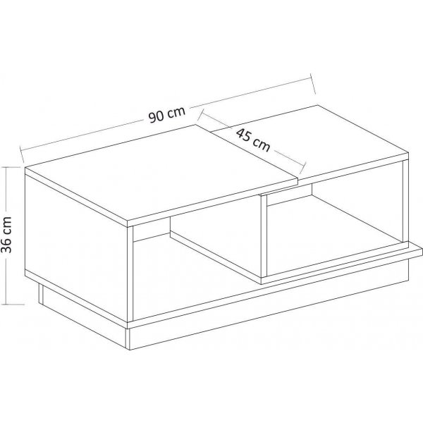 Concept salongbord - Antrasitt/eik Concept salongbord - Antrasitt/eik