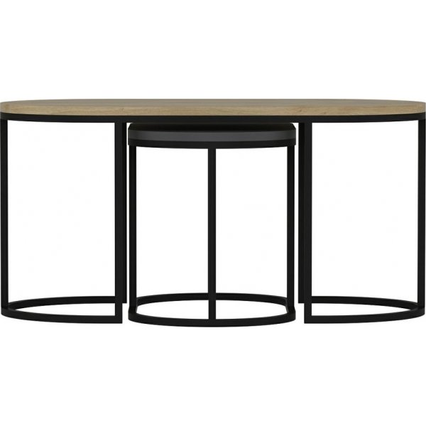 Dena bord 35/90 x 30/45 cm - Eik/antrasitt Dena bord 35/90 x 30/45 cm - Eik/antrasitt