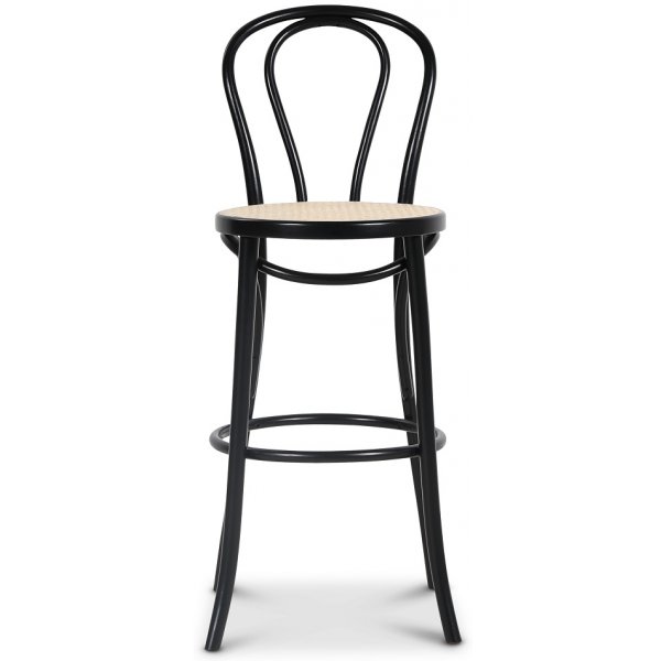 Bøyetre barstol No 18 - Svart / Rotting Bøyetre barstol No 18 - Svart / Rotting