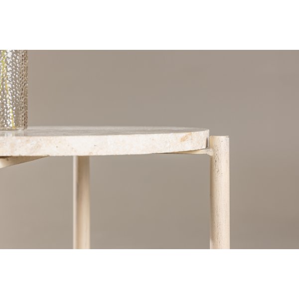 Sandhamn salongbord Ø40 cm - Beige Sandhamn salongbord Ø40 cm - Beige