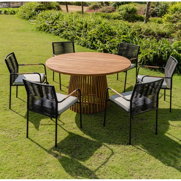 Stork rundt akasie spisebord 140 cm