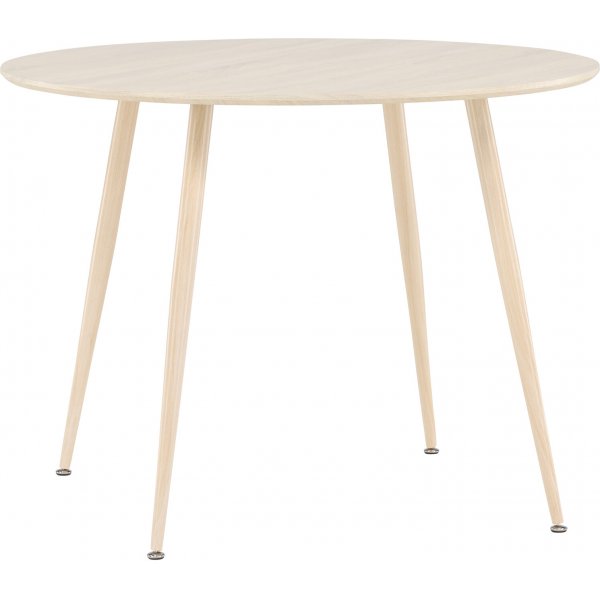 Spisebord Ø100 cm i hvitkalking Spisebord Ø100 cm i hvitkalking