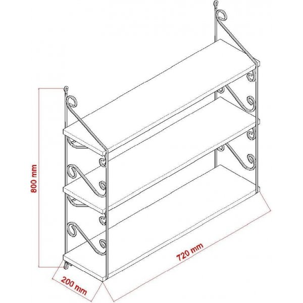 Seramoni vegghylle - Hvit