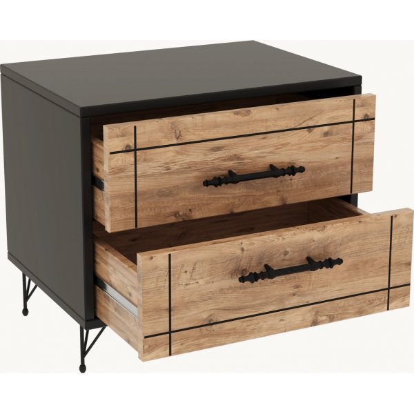 Nattbord - Eik/sort Nattbord - Eik/sort