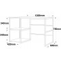 Voyage skrivebord 23, 120 x 60 cm - Hvit/gull