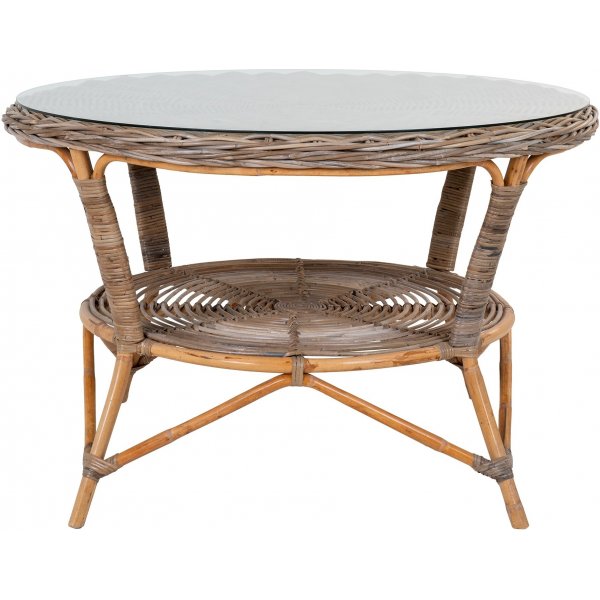 Larisa utendørs spisebord Ø120 cm - Kube rotting/Grå Larisa utendørs spisebord Ø120 cm - Kube rotting/Grå