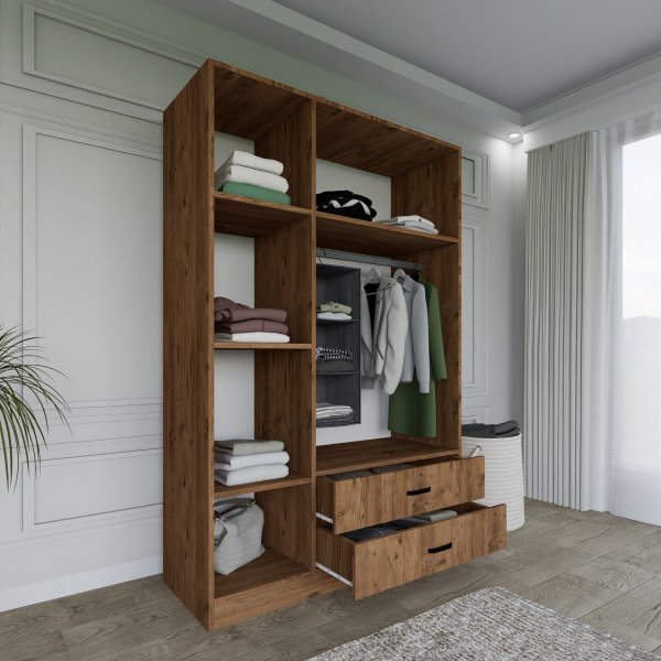 Yaman garderobe - Valnøtt Yaman garderobe - Valnøtt