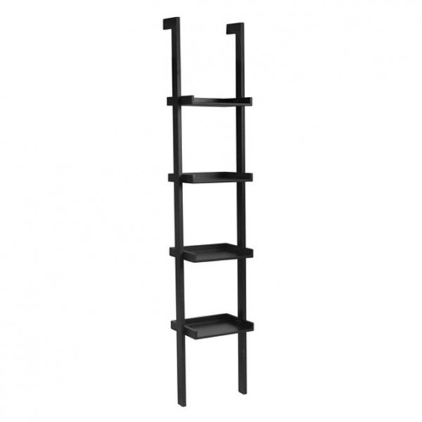 Wall steghylle smal - sortlakk - mdf