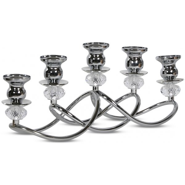 Lysestake Blinga for 5 stk lys - Krom / Diamant