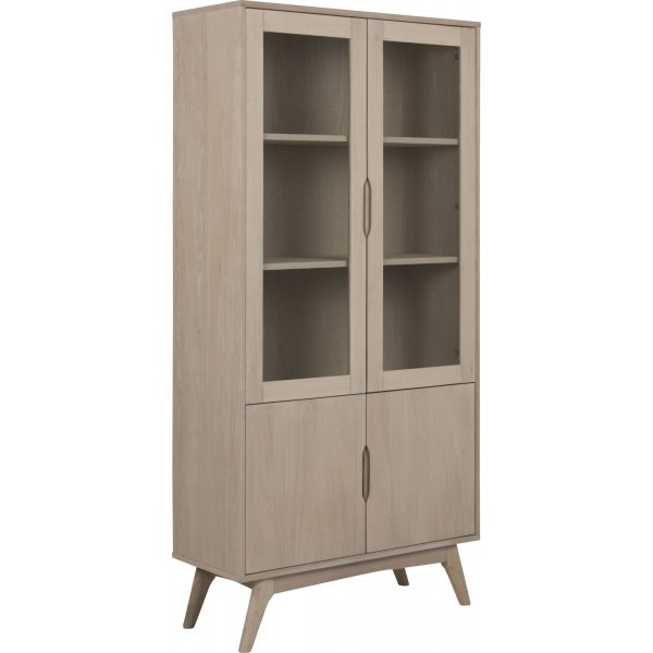 Marte glassskap 94 cm - Eik