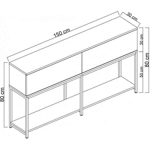 Lord skjenk - Hvit/svart Lord skjenk - Hvit/svart