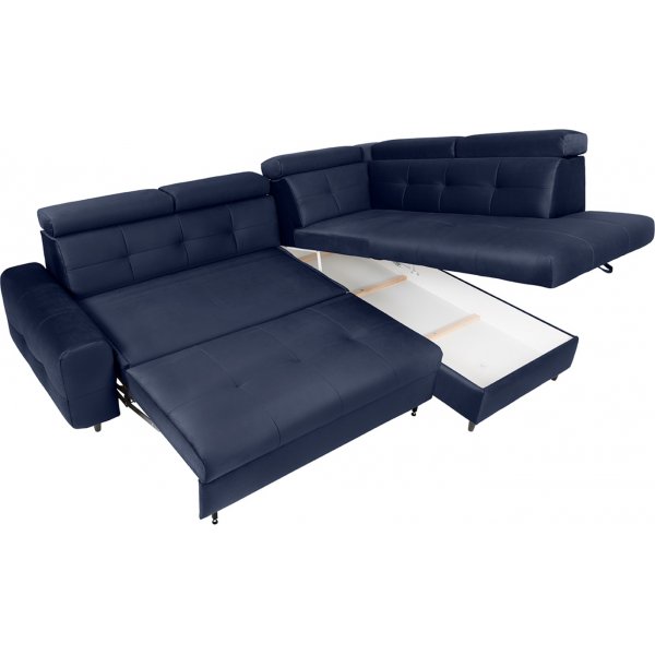 Matras hj�rnesovesofa med �pen ende h�yre - Bl�