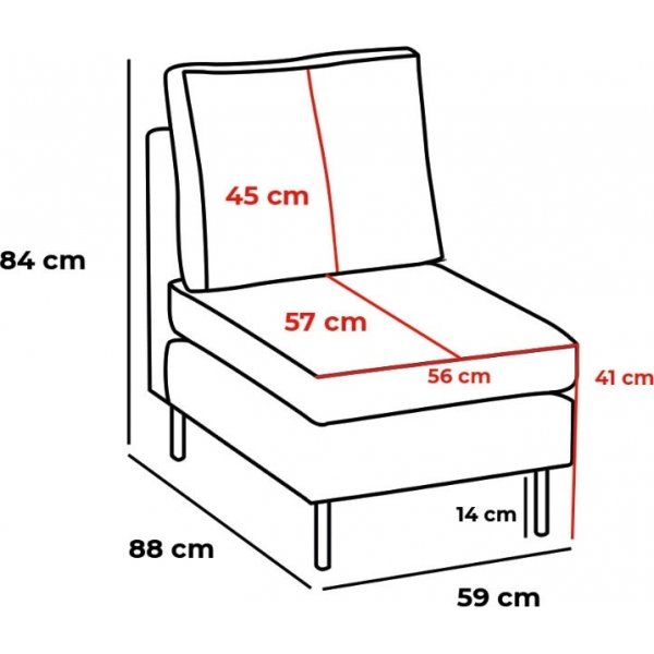 Stelo modulsofa - Beige/svart Stelo modulsofa - Beige/svart