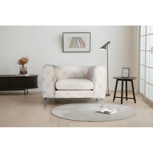 Como lenestol - Beige + Tekstilrens for mbler