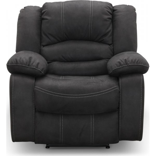 Cinema elektrisk reclinerstol med justerbar nakkesttte - Gr + Tekstilrens for mbler