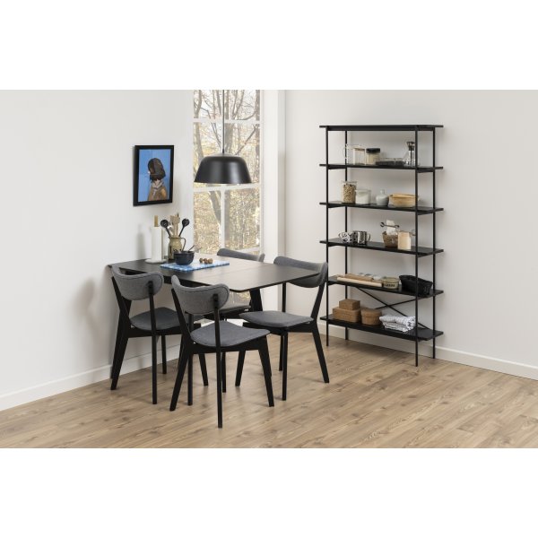 Angus bokhylle 172 cm - Sort