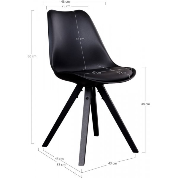 Bergen Spisestol - Svart Bergen Spisestol - Svart