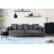 Brandy Lounge - 4-seters sofa XL (sølvgrå fløyel) + Flekkfjerner for møbler