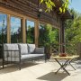 Lala 3-seters utesofa - Svart/ryk + Flekkfjerner for mbler