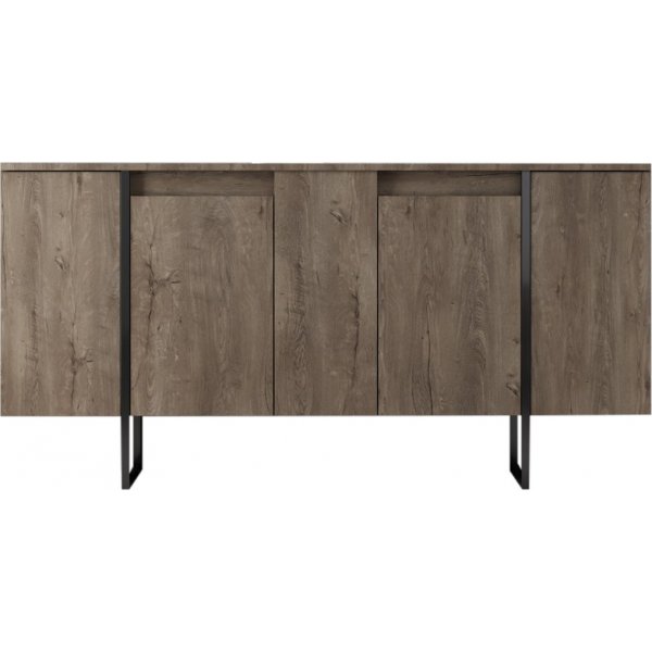 Skjenk Lux i valntt/svart - 160 cm