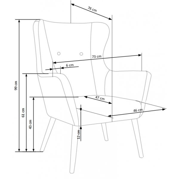 Lise lenestol - Lys grå Lise lenestol - Lys grå